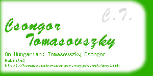 csongor tomasovszky business card